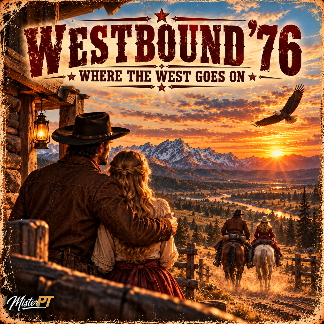 Where the West Goes On – song artwork from MisterPT's Westbound '76 album